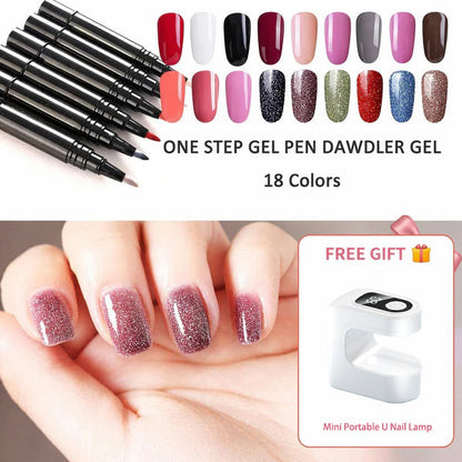 💅 Limited Time Buy 1 Get 1 Free - $18.5 For 2 Pcs! ✨One Step Nail Gel Pen🎨