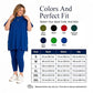Women's two-piece stretch knit set (top + trousers)