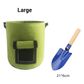 Cloth crop planting bags with harvesting windows