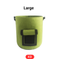 Cloth crop planting bags with harvesting windows