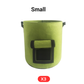Cloth crop planting bags with harvesting windows