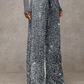 🔥Limited-time offer-Women's Sequin Sparkle Wide Leg Pants with Elastic Waistband