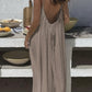 💃LAST DAY SAEL 50% OFF!!✨Women's Solid Color Backless Cami Dress💕