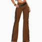 💃 Fringe That Moves With You | Women's High-Waist Flare Jeans
