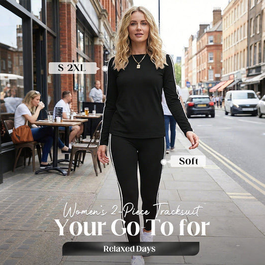 ⏰ Last Day of the Sale – 50% OFF 🏃‍♀️Women's 2-Piece Long Sleeve Tracksuit Set