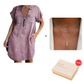 ⌛Limited-Time Offer⏰-Women's Loose-Fitting Collared Zipper Denim Dress with Pockets