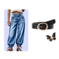 👖 Shape It Your Way | Women's High-Waisted Adjustable-Hem Barrel Jeans