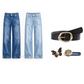 💙 Retro Fit, Longer-Looking Legs | Women's High-Rise Wide-Leg Denim Jeans