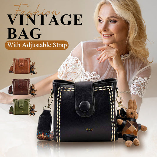 👜✨Vintage Fashion Bag with Adjustable Wider Shoulder Strap🔥