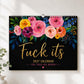 2027 Funny Swear Word Wall Calendar 🌸 Floral theme
