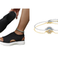 Women's Breathable Knit Platform Sandals