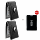 💼🔒Men's Slim RFID Blocking Aluminum Wallet – Pop-Up Card Holder with Money Clip & Dual ID Windows