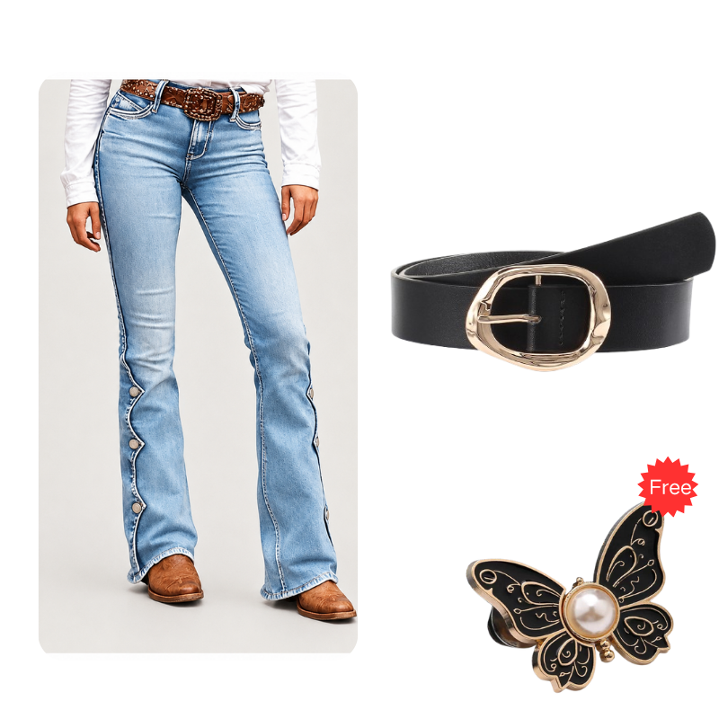 Light Blue_Jeans+Leather Belt