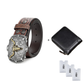 Brown_Leather Belt+Wellet