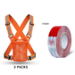 Orange Red_BUY2 GET 1 FREE 🔥3 PACKS_Reflective Vest+Reflective Tape
