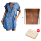 ⌛Limited-Time Offer⏰-Women's Loose-Fitting Collared Zipper Denim Dress with Pockets