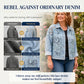 ⌛Limited-time offer-Women's Loose Floral Lace Patchwork Denim Jacket