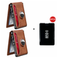 💼🔒Men's Slim RFID Blocking Aluminum Wallet – Pop-Up Card Holder with Money Clip & Dual ID Windows