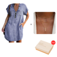 ⌛Limited-Time Offer⏰-Women's Loose-Fitting Collared Zipper Denim Dress with Pockets