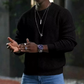 ✨ Timeless Comfort | Men's Soft Crew-Neck Sweater with Ribbed Hem