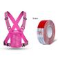 Rose Red_BUY 1_Reflective Vest+Reflective Tape