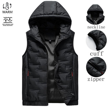 🔥 Layer More, Move Freely | Men's Lightweight Hooded Zip-Up Vest