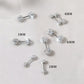 4 Pairs Sparkling Diamond Ball Stud Earrings