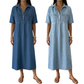 👗 60% OFF NOW! 👖 Casual Pocket Denim Midi Shirt Dress – Soft denim & relaxed fit – Functional pockets, perfect for everyday casual – comfortable and versatile ✨🌸