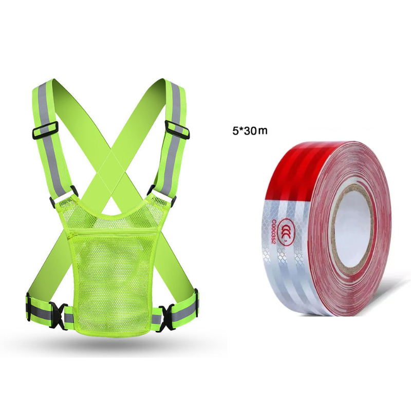Green_BUY 1_Reflective Vest+Reflective Tape