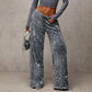 🔥Limited-time offer-Women's Sequin Sparkle Wide Leg Pants with Elastic Waistband