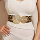 🎁Women's Vintage Gold Buckle High Elastic Belt