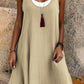 ⏰Last Day Sale 50% Off💃Women's Casual Loose Sleeveless Fake Two Piece Tank Dress