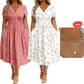 💃Limited-Time 60% OFF 🛍️Women's V-Neck Floral Print Dress with Twist Waist