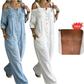 🔥Limited-time offer-Loose Fit Wide-Leg Overall Jumpsuit with Pockets
