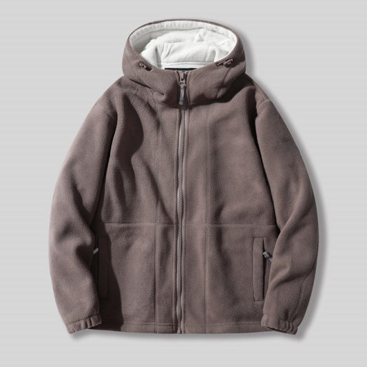 🎅🎄Christmas Sale 49% OFF🎄Men's Double-Faced Faux Fleece Warm Hooded Jacket