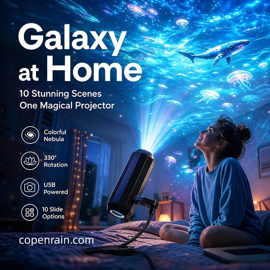 Plug-and-Play HD Galaxy & Ocean Projector Night Light🥳55,000+ Happy Users