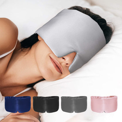 Cooling, soft sleep mask made of artificial silk