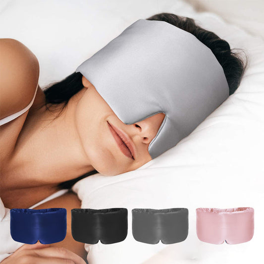 Cooling, soft sleep mask made of artificial silk