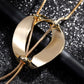 Long Faux Pearl Pendant Sweater Chain Necklace