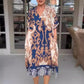 🌺Time-limited Special🔥 69% OFF!!🔥Printed V Neck Loose Midi Dress
