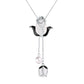 Tulip necklace with adjustable length for an elegant look
