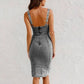💎 50% OFF DENIM BODYCON CAMI DRESS ! 💎 Adjustable Straps, U-Neck & Split Hem for a Flattering Fit ✨