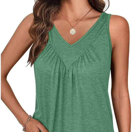 🎉2025 New Products Hot Sale✨Women's V-Neck Sleeveless Tank Top