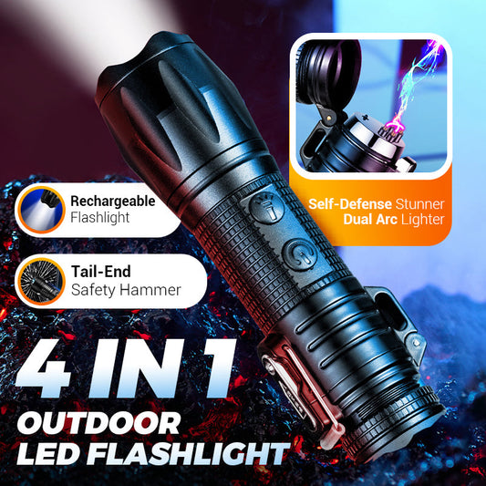 🔦Multifunctional rechargeable strong light flashlight with electric fire⚡