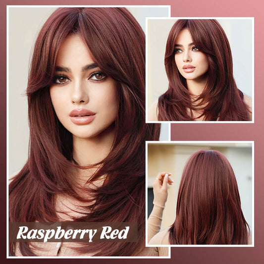 🔥Hot Sale For 50% OFF🎉Nice gift*Wig long hair Layered bangs wigs