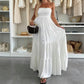 Sexy Sleeveless Solid Color Floor-Length Dress