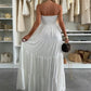 Sexy Sleeveless Solid Color Floor-Length Dress