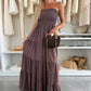 Sexy Sleeveless Solid Color Floor-Length Dress