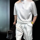 ⏳55% OFF🔥High Quality Men's Mercerized Cotton Casual Solid Color Top and Shorts Two-Piece Set【Loose fit, suitable for all occasions】