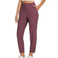 ⏳LIMITED OFFER 62% OFF🌞Women’s Fitted High-Waisted Zip-Pocket Trousers - 👖Lightweight, Breathable, Soft 26"/27" Ankle Pants with Zipper Pockets